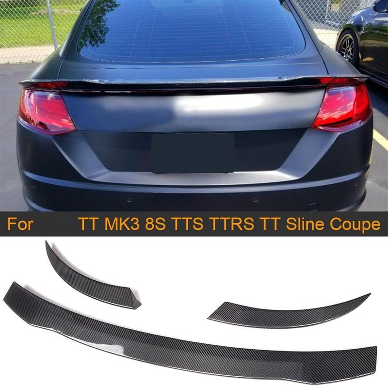 DEMULAX 3PCS Carbon Fiber Rear Spoiler for TT MK3 - Image 4
