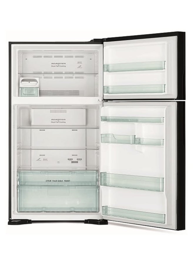 HITACHI 710 Gross & 510 Net Capacity  Top Mount Double Door Refrigerator, 2 Doors, Dual Fan Cooling, Twist Ice Tray ,Tempered Glass,  RV710PUK7KBSL Silver RV710PUK7KBSL Silver - Image 3