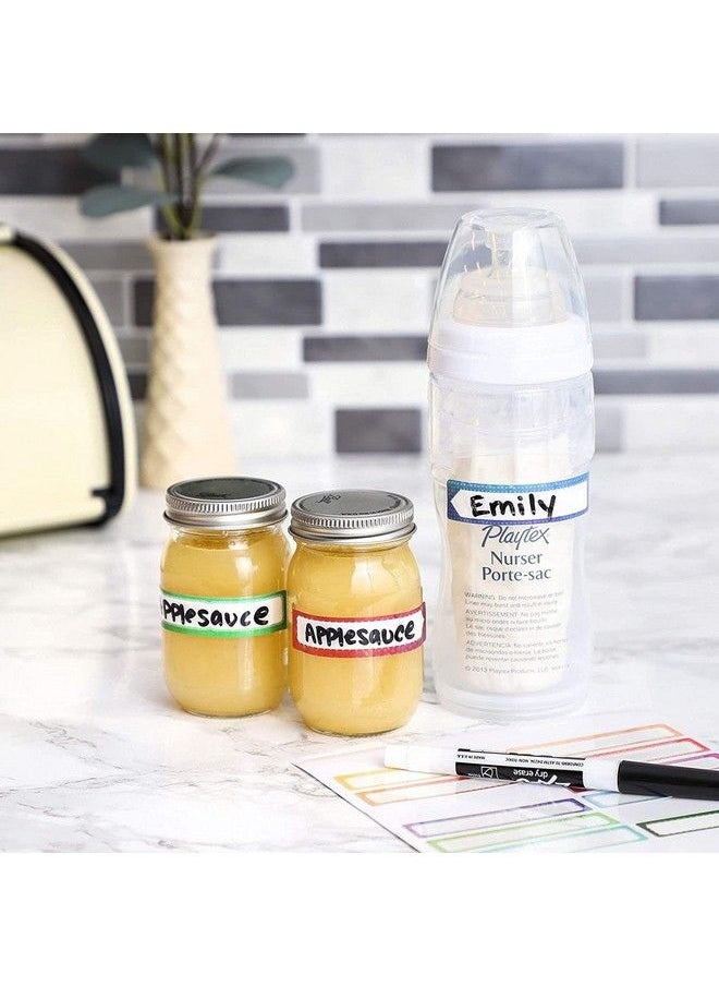 Juvale - Name Date Jar Label Stickers For Kids Daycare Baby Bottles (2.5 X 0.5 In 208 Pack) - Image 1