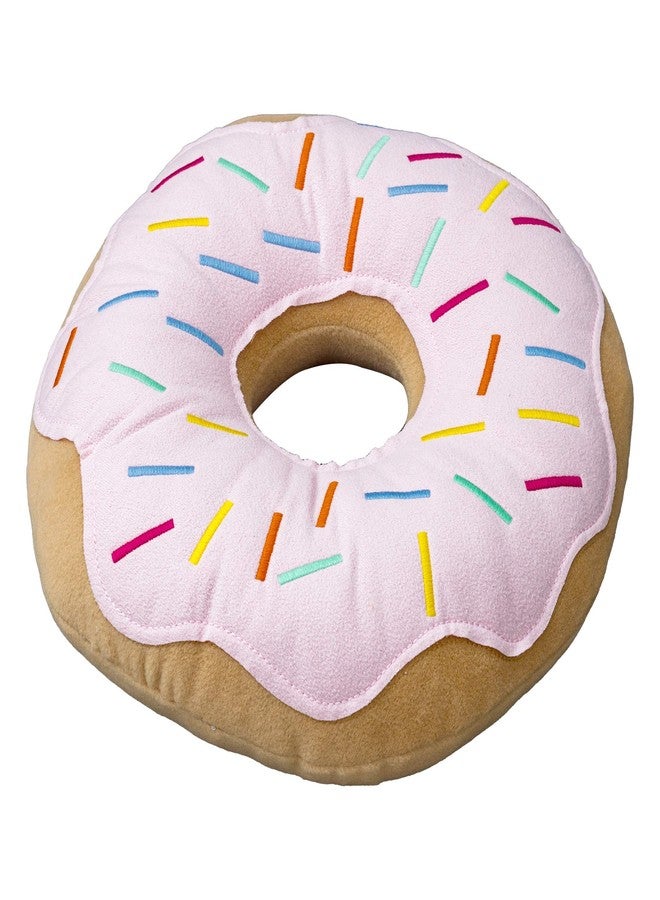 MABEL HOME Throw Pillow 14", Donut, 3D Digital Print Decorative Comfortable Soft Plush Funny Food Shaped Pillow, Seat Pad Cushion for Couch, Chair, Floor, Sofa (Pink) - Image 4