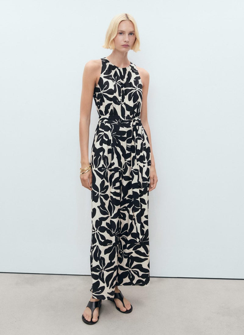 MANGO Belt printed jumpsuit  - Image 1