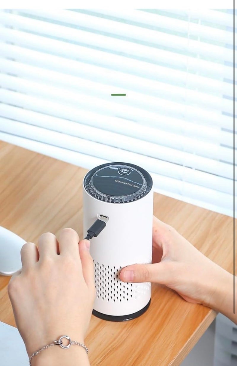 Phoenix instrument Portable Air Purifier for Car, Home, Office – Type-C USB Powered Mini Air Cleaner with HEPA Filter, Low Noise, Travel-Friendly, Black - Image 2