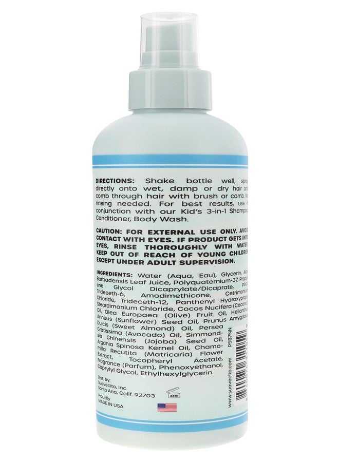 Suavecito Kid's Detangling Spray - Nourishing & Gentle Plant Based Detangler, Calming Chamomile Scent - Free of Sulfates, Parabens, and Phthalates - Cruelty Free 8 oz - Image 2
