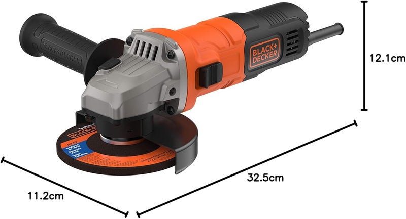 بلاك اند ديكر مِطحنة زاوية صغيرة 710 واط 115 مم، برتقالي/أسود - Beg010-Gb، قرص القطع غير متضمن - Image 5