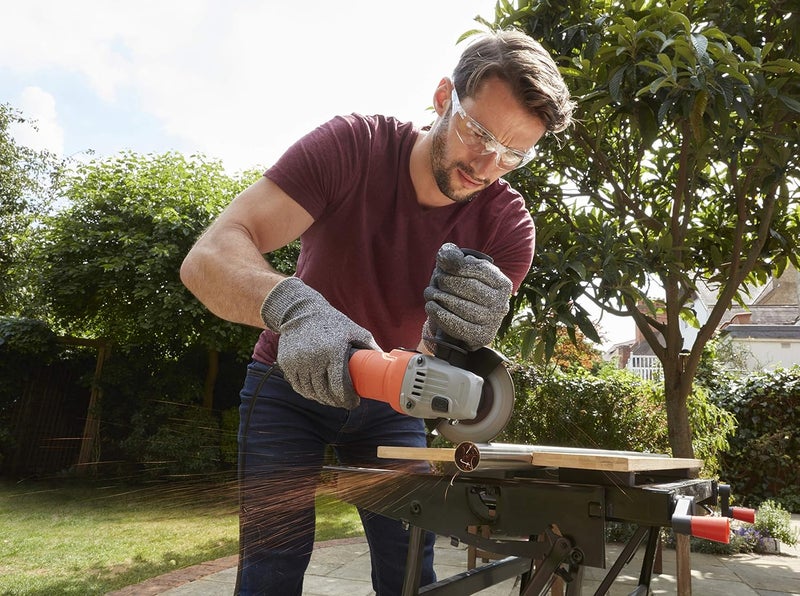 بلاك اند ديكر مِطحنة زاوية صغيرة 710 واط 115 مم، برتقالي/أسود - Beg010-Gb، قرص القطع غير متضمن - Image 4