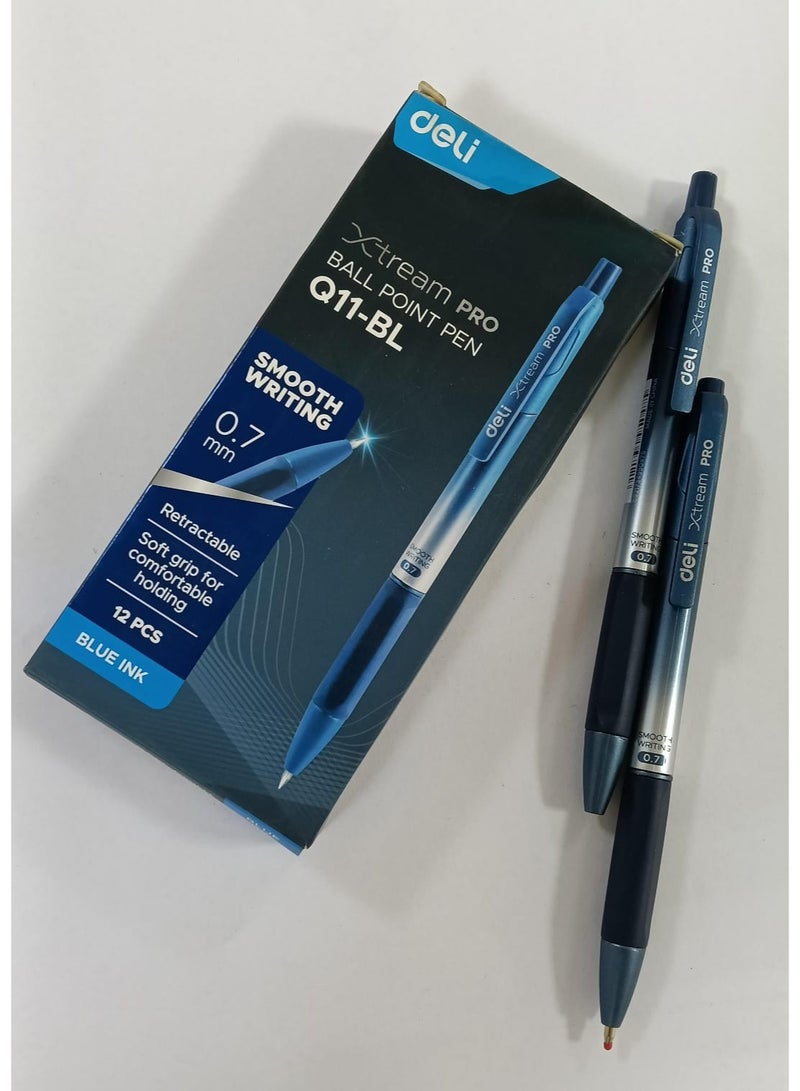ديلي أقلام حبر جاف ديلي كيو ١١-بي إل إكستريم برو، حبر أزرق ٠٫٧ مم - Image 1