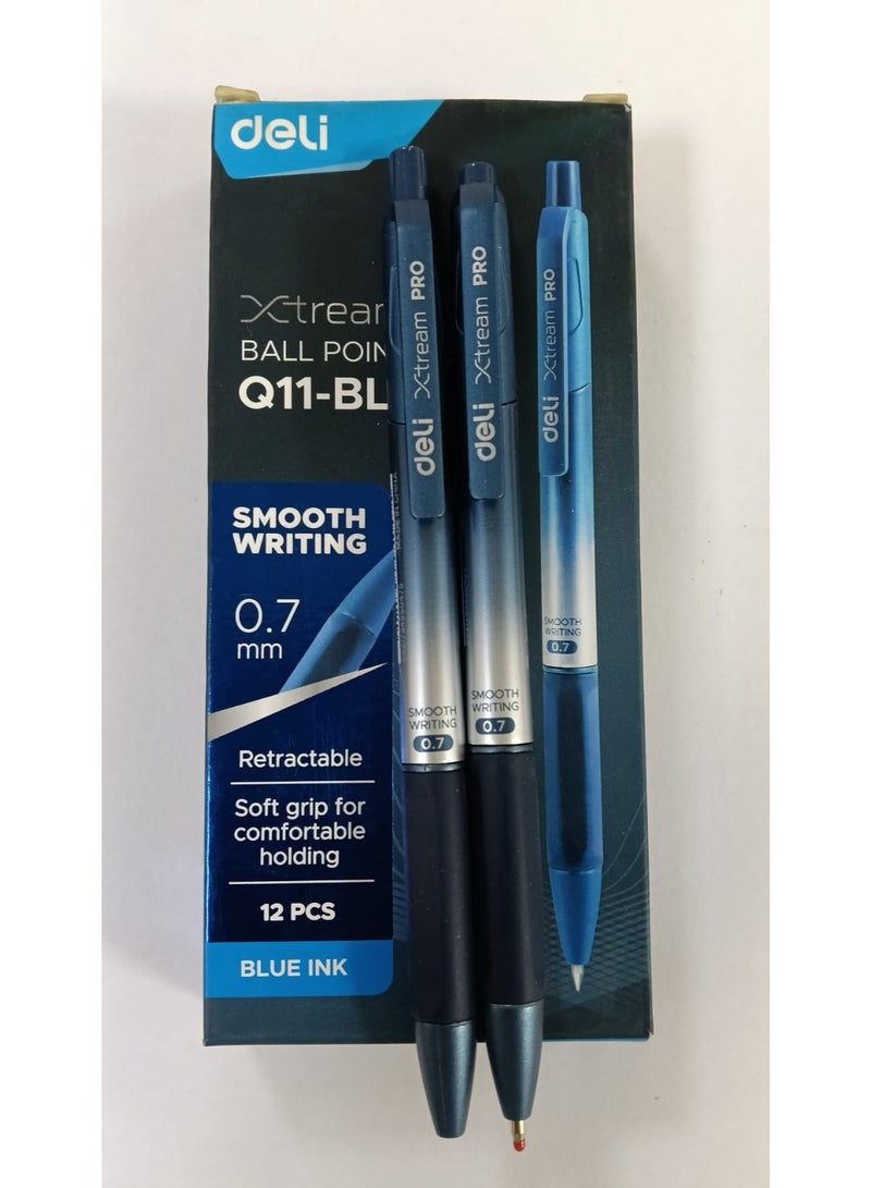 ديلي أقلام حبر جاف ديلي كيو ١١-بي إل إكستريم برو، حبر أزرق ٠٫٧ مم - Image 2