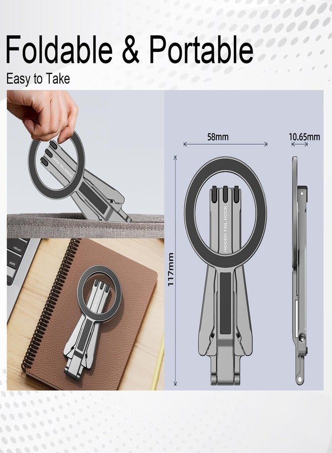 HAFOKO Magnetic Pocket Phone Tripod Aluminium Mini Desktop Foldable Magnetic Handheld Compatible for iPhone 17/16/15/14/13/12 Plus Pro Max,1/4" Tripod Phone Clamp Lightweight Travel - Image 4