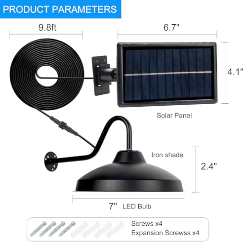 HERJIATK Solar Barn Lights Outdoor Waterproof Solar Wall Lights Motion Sensor Wall Sconce Dusk to Dawn Outdoor Lights Waterproof Gooseneck Barn Light for Farmhouse House Porch Garage Yard - Image 3