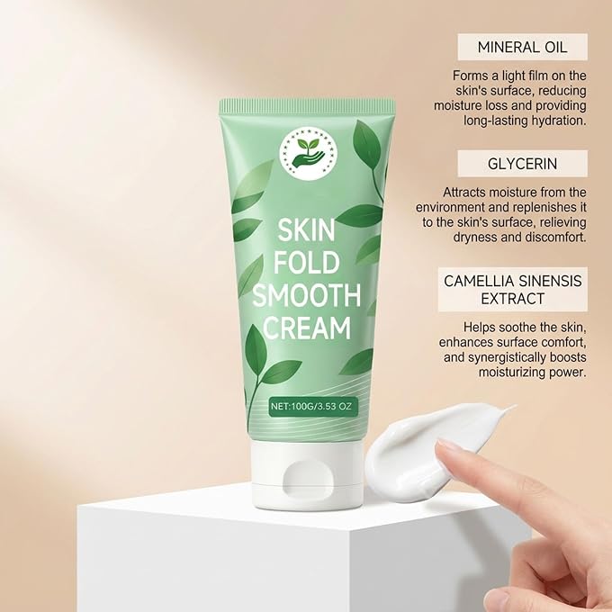 YOOJ Skin Fold Smooth Cream, Intertrigo Cream for Belly Fold, Relief Undercare Care, Skin Barrier, Friction Moisture Control, Fast-Drying Non-Greasy for Adults, 100g - Image 2