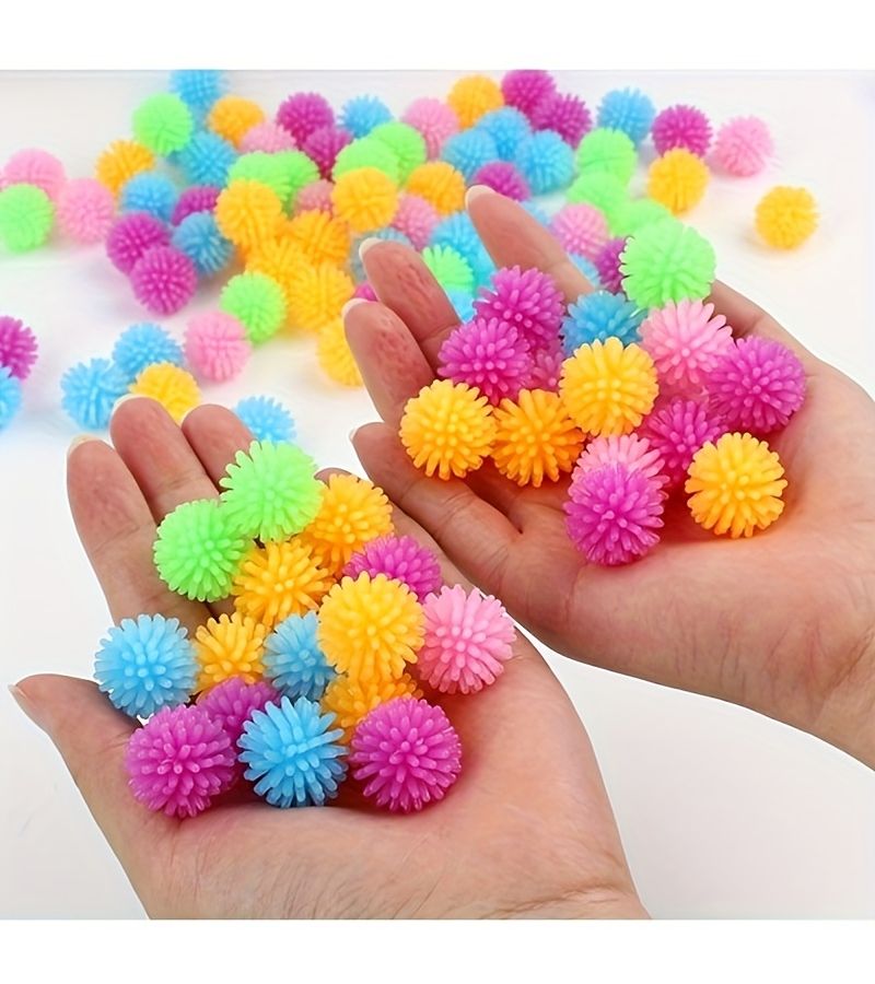 Set Of 15 Random Color Hedgehog Massage Balls For Yoga Foot Relaxation Gift - Image 4