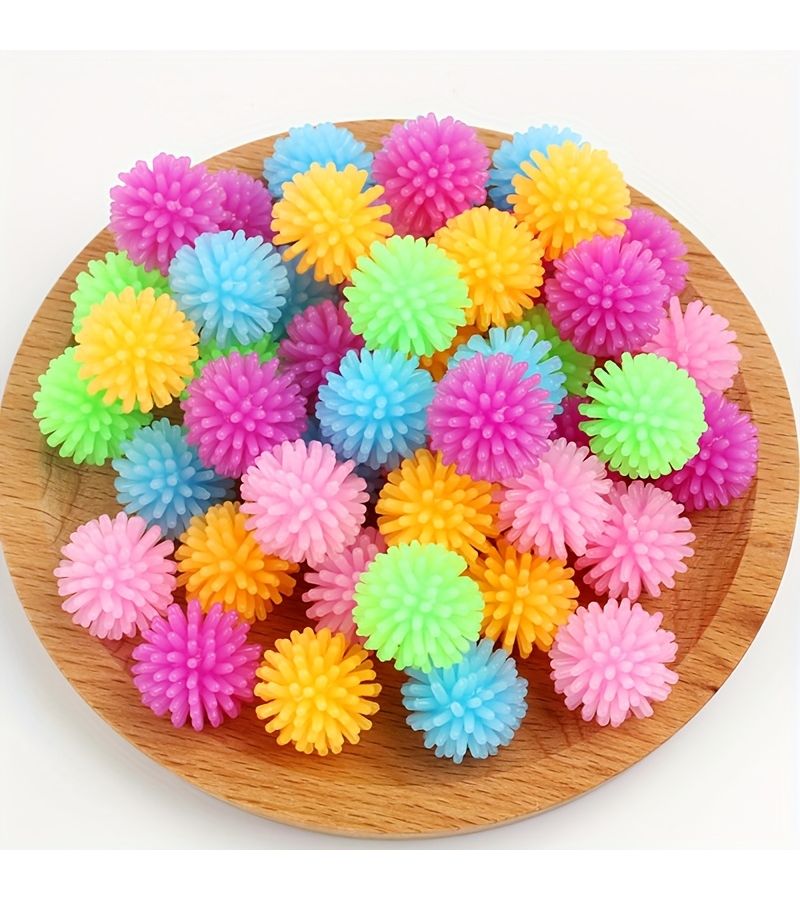 Set Of 15 Random Color Hedgehog Massage Balls For Yoga Foot Relaxation Gift - Image 3