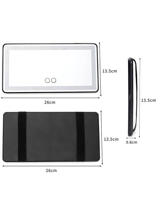 Generic - Car Visor Vanity Mirror With Led Lights, Car Mirror Light Rechargeable Makeup Mirror With 3 Light Modes, Car Visor Mirror, Car Vanity Mirror For Car Truck SUV, White - Image 1