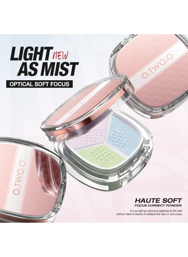 أوتو O.TWO.O Haute Soft Focus Correct Powder – Oil Control & Blurring Finish (#1, BLUE PURPLE) - Image 3
