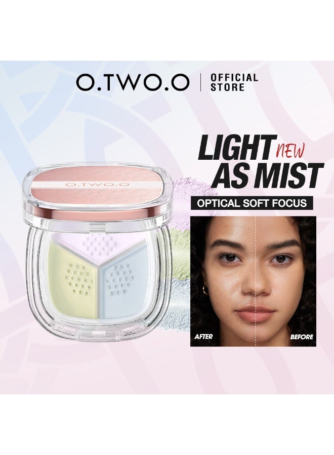 أوتو O.TWO.O Haute Soft Focus Correct Powder – Oil Control & Blurring Finish (#1, BLUE PURPLE) - Image 4