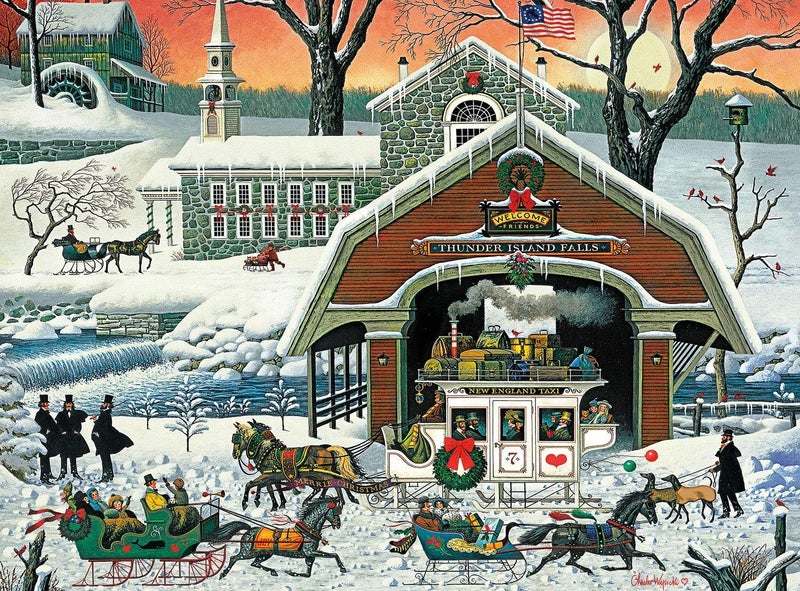 Buffalo Games Charles Wysocki TWAS The Twilight Before Christmas 1000 Piece Jigsaw Puzzle for Adults Challenging Puzzle Perfect for Game Nights Finished Size is 2675 x 1975