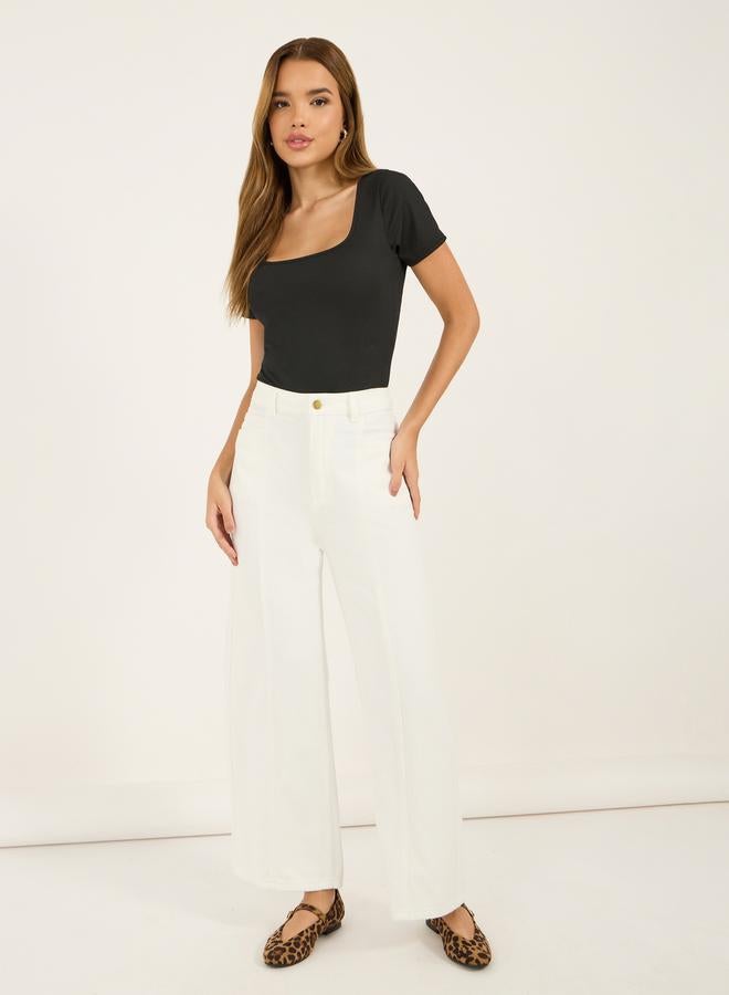 Styli Wide Leg High Rise Stretchable Jeans  - Image 1