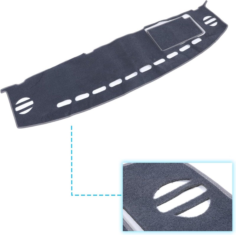 LLKUANG Polyester Carpet Dashmat Dash Mat Compatible with Toyota FJ Cruiser 2007-2021 Car Dashboard Cover Sun Shade Pad,Anti-Slip Dash Board Accessories (Grey) - Image 4