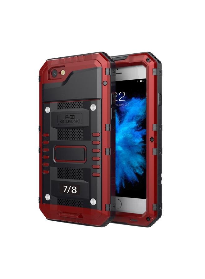 S-TOP Case For iPhone SE 2022 / SE 2020 / 8 / 7 Metal + Silicone Phone Case with Screen Protector - Image 1