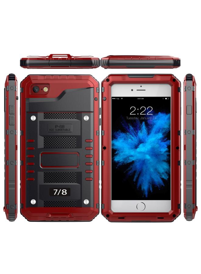 S-TOP Case For iPhone SE 2022 / SE 2020 / 8 / 7 Metal + Silicone Phone Case with Screen Protector - Image 2
