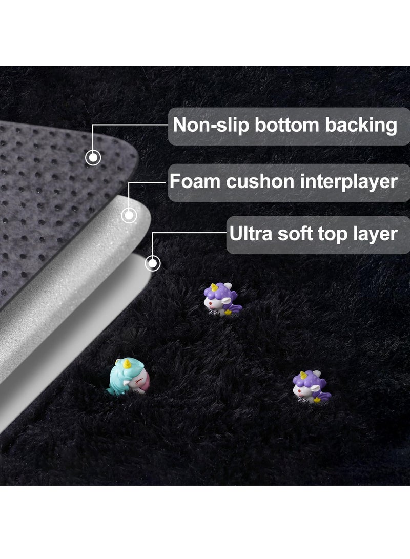 كي واي دي سجاد ناعم سجاد زغبي سجاد لغرفة المعيشة غرفة النوم ديكور منزلي سجادة غير منزلقة قابلة للغسيل زخرفية منزلية سجادة 100x180 سم - Image 5