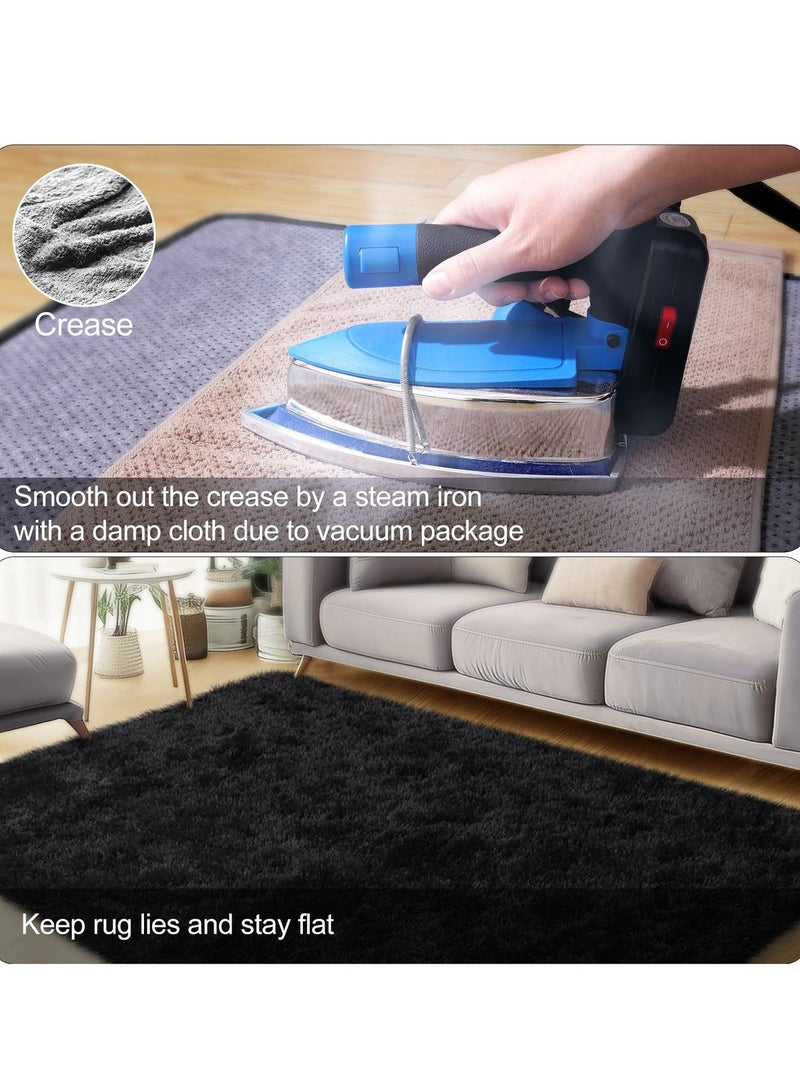 KYD Soft Rugs Fluffy Carpets Grid Pattern Rugs for Living Room Bedroom Nursery Home Decor Non-Slip Machine Washable Carpet Home Decorative Carpet 100x180 cm - Image 5