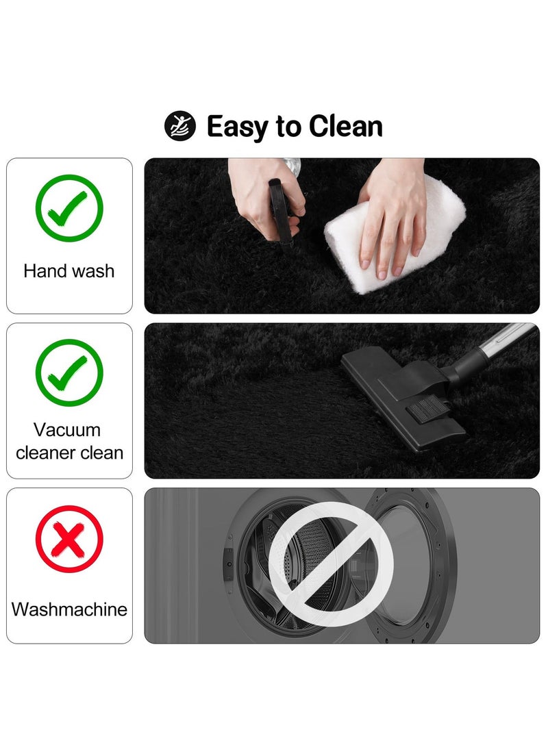 KYD Soft Rugs Fluffy Carpets Grid Pattern Rugs for Living Room Bedroom Nursery Home Decor Non-Slip Machine Washable Carpet Home Decorative Carpet 100x180 cm - Image 4