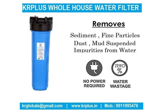 KRplus ® Fresh Virgin Material Dual Tank filteration System for Whole house water filteration system, Dual Filter setup with Sediment Filter & Wound Filter Cartridge, (1.5 Inch Inlet outlet) - Image 4