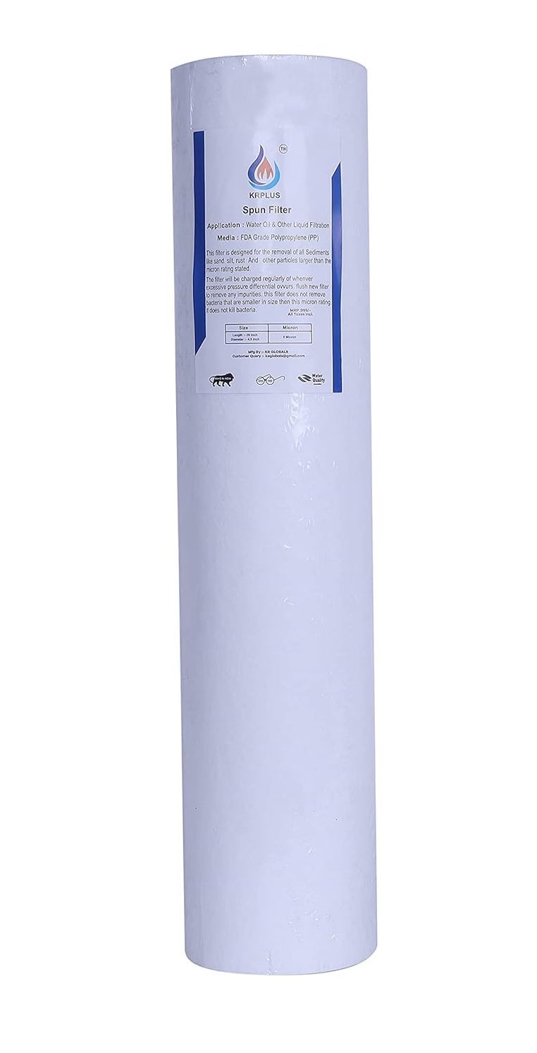 KRplus ® Fresh Virgin Material Dual Tank filteration System for Whole house water filteration system, Dual Filter setup with Sediment Filter & Wound Filter Cartridge, (1.5 Inch Inlet outlet) - Image 5