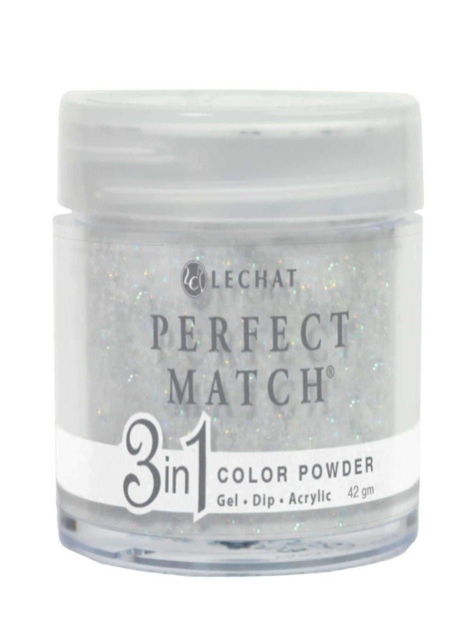 LeChat - Perfect Match 3 in 1 Powder - Hologram Diamond - Silver Holographic Glitter Finish - (42 Grams) - Durable and Long Lasting - Easy to Apply - Image 1