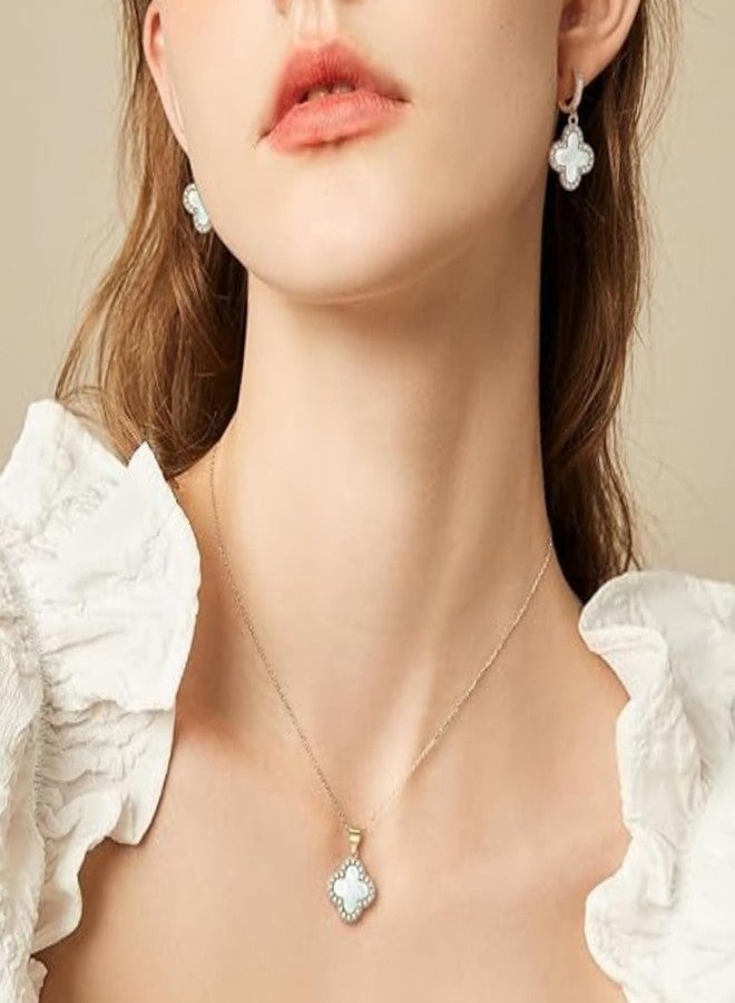 LaBling Jewelry Set with Hoop Earrings for Women | Jewelry Set for Women | Lovely Gift - White - Image 4