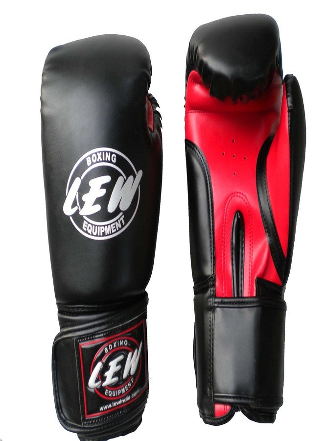 LEW Velcro Closure Synthetic Leather pro Fight/Training/MMA/Boxing Gloves with a Pair of Hand Wraps - Image 1