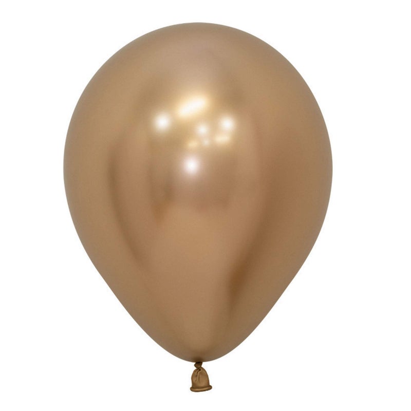 Sempertex Reflex Gold Latex Balloons 5” (5” Reflex Gold, 50, Count) - Image 2