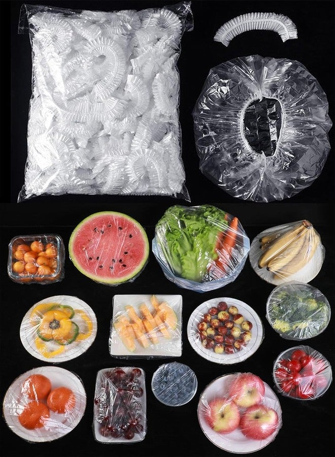 TROFFLLY Fresh Keeping Bags,Reusable Elastic Food Storage Covers, Plastic Bowl Covers with Elastic Edging Stretch Plastic Wrap Bowl Covers (100Pcs) - Image 1