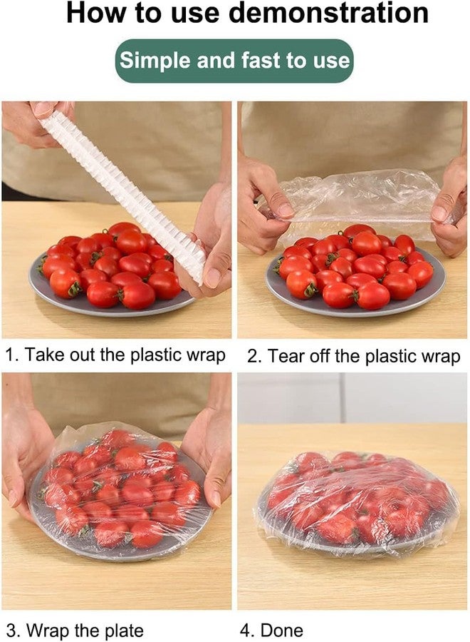 TROFFLLY Fresh Keeping Bags,Reusable Elastic Food Storage Covers, Plastic Bowl Covers with Elastic Edging Stretch Plastic Wrap Bowl Covers (100Pcs) - Image 4