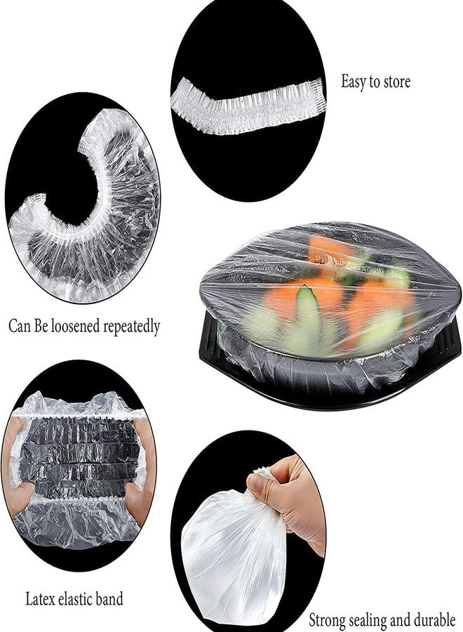 TROFFLLY Fresh Keeping Bags,Reusable Elastic Food Storage Covers, Plastic Bowl Covers with Elastic Edging Stretch Plastic Wrap Bowl Covers (100Pcs) - Image 3