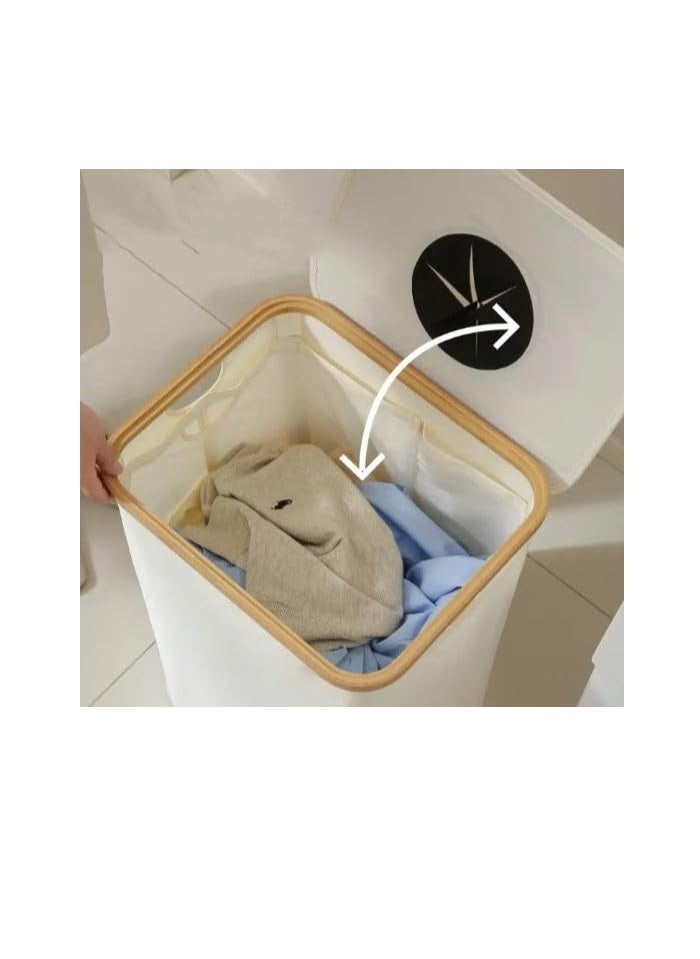 Decorhills DECORHILLS Removable Recycling Bin for Kitchen, Separate Recycling Waste Bin with Reusable Inner Bag for Home, Office Large Capacity 100L Recycle Bin with Lid Reusable Inner Bag Bottle Waste Plastic  - Image 4