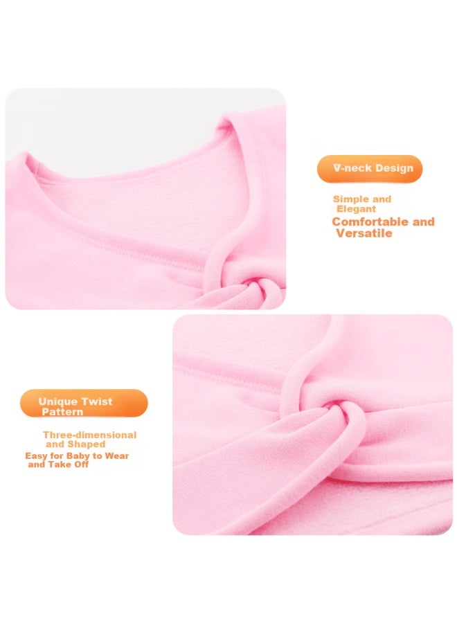 Aiwuge Aiwu Ge Children's Dance Long Sleeve Jacket Girls Dance Shawl Practice Top Pink Cotton 2XL - Image 2