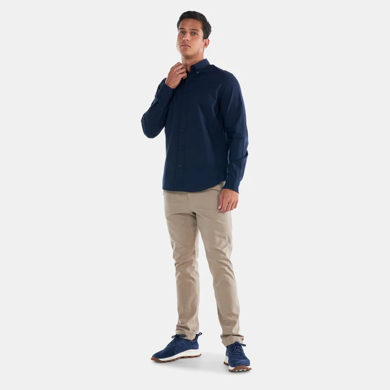 Timberland Men's Solid Poplin Long-Sleeve Shirt