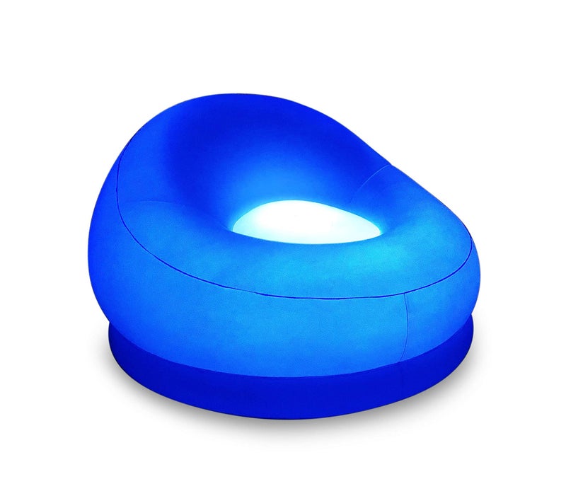 Air Candy Air Candy Illuminated Inflatable LED Chair - Choose from Over 120 Options and is Perfect for Indoors & Outdoors - 100% Waterproof. (LED Multicolored Chair with Remote)  - Image 1
