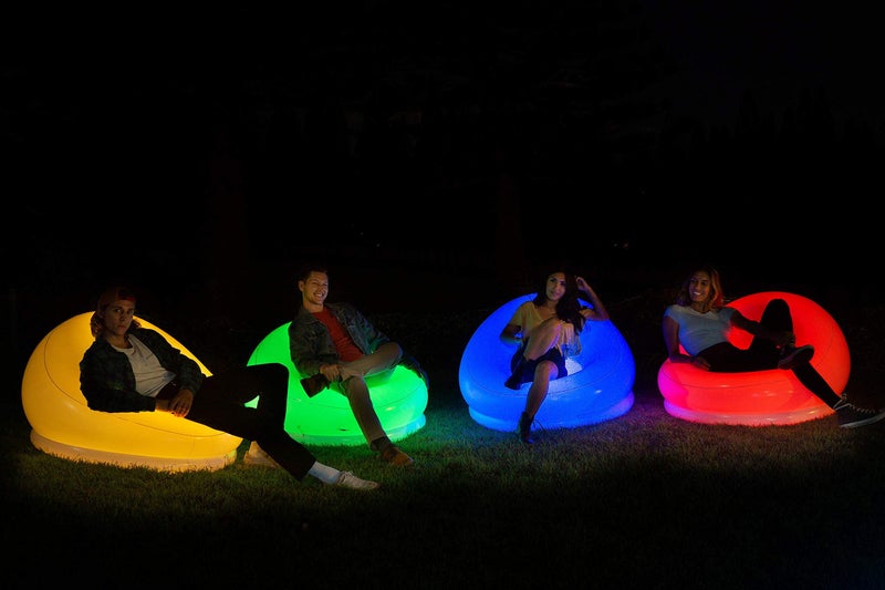 Air Candy Air Candy Illuminated Inflatable LED Chair - Choose from Over 120 Options and is Perfect for Indoors & Outdoors - 100% Waterproof. (LED Multicolored Chair with Remote)  - Image 4