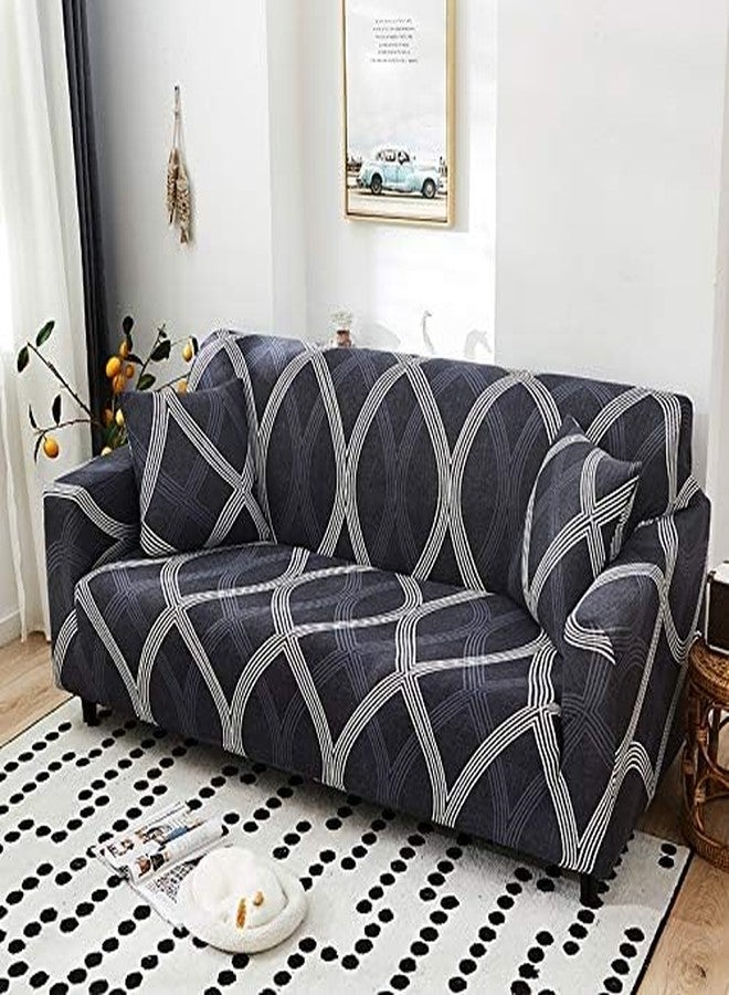 HOOBUY Printed Sofa Cover Stretch Couch Covers Patterned Loveseat Slipcovers for 2 Seater Cushion Couch Love Seat Set(JL, 2 Seater/Loveseat) - Image 4