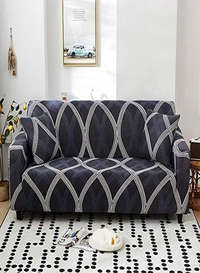 HOOBUY Printed Sofa Cover Stretch Couch Covers Patterned Loveseat Slipcovers for 2 Seater Cushion Couch Love Seat Set(JL, 2 Seater/Loveseat) - Image 3