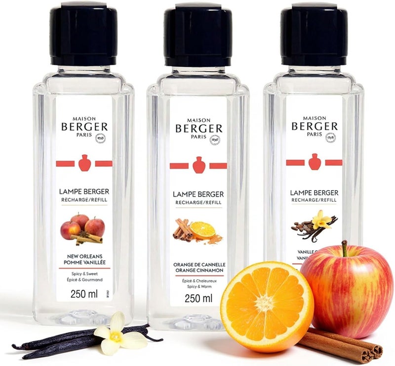 ميزون برجر عبوة إعادة تعبئة ثلاثية لعطر لامب بيرجر لموزع زيت العطور المنزلية - 3 × 8.45 أونصة سائلة - 3 × 250 ملليلتر (تريو وارم) - Image 1
