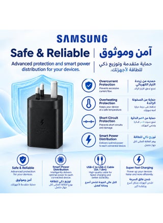65W Power Adapter Trio (2× USB‑C + 1× USB‑A) with USB‑C Cable - Black - view 5