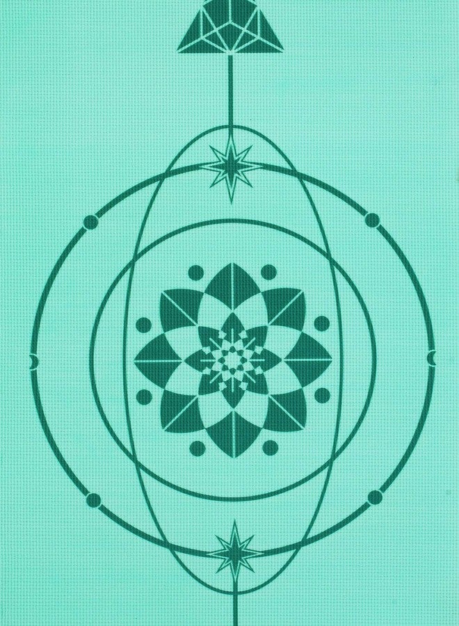Obsessions Printed Yoga Mat,Anti-Slip Sports Mat, 5mm PVC Exercise Mat with Carrying Strap (W)61 X (L)173(cm)_Light Green - Image 4
