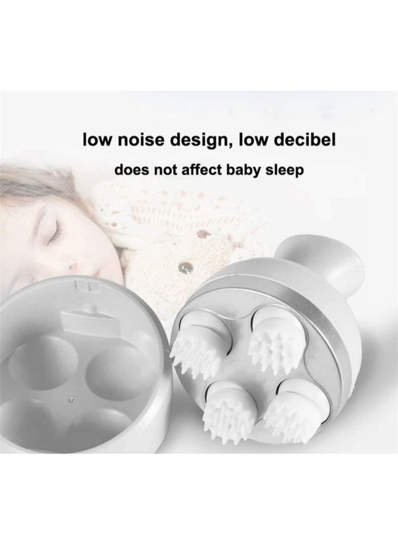 Generic Electric Scalp Massager Handheld Head Massager with 4 Deep Tissue Massage Heads Stimulate Hair Growth Stress Relief Full Body Massage  - Image 2