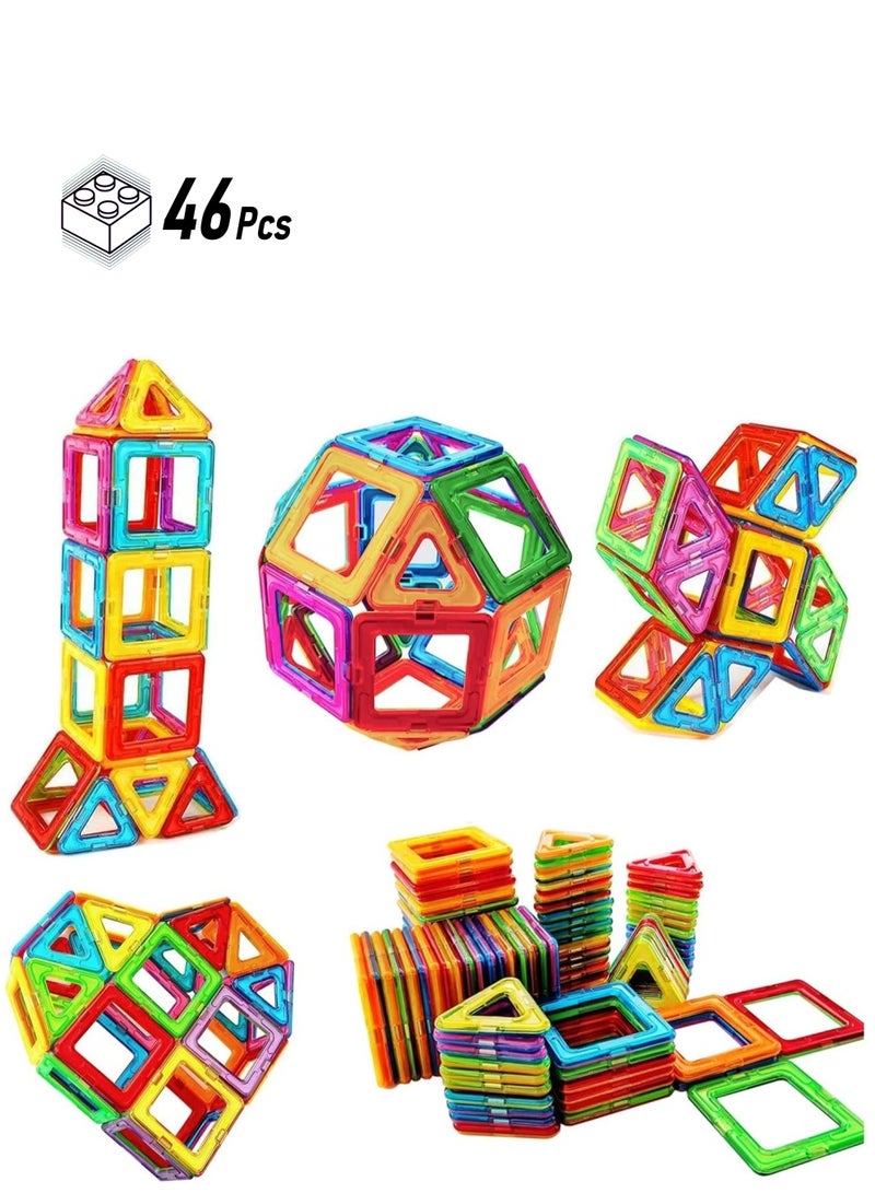 46 Piece Magnetic Building Blocks Set with Unique Design, Excellent Quality and Durable  - Image 1