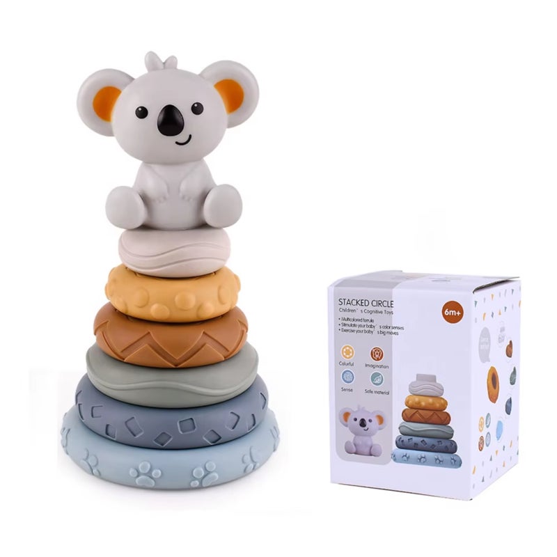 Infant educational building block cognitive relief square soft building block stacking Le vinyl soft rubber building block toy - Image 1