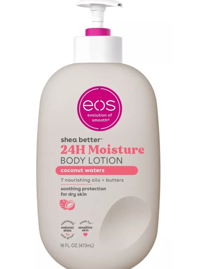 Shea better 24H Moisture BODY LOTION  Coconut whaters  for dry skin 473ML